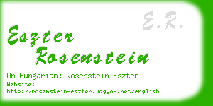eszter rosenstein business card
